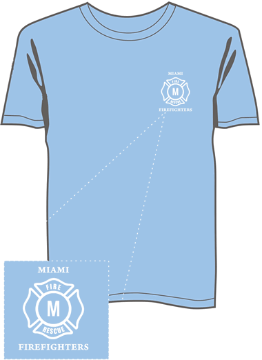 Firefighter T-Shirt light blue